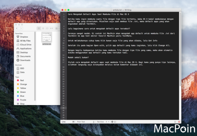 Cara Mengubah Default Apps Saat Membuka File di Mac OS X