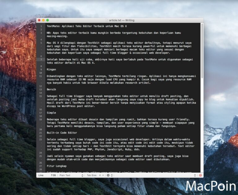 TextMate: Aplikasi Teks Editor Terbaik untuk Mac OS X