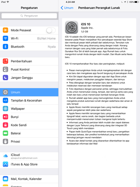 Sekarang kau sudah dapat download dan install iOS  Beginilah Cara Update iOS 9 ke iOS 10 Final