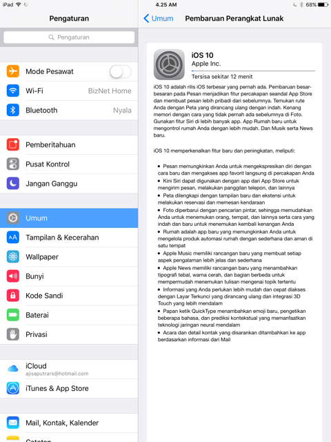  Sekarang kau sudah dapat download dan install iOS  Beginilah Cara Update iOS 9 ke iOS 10 Final