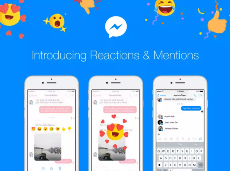 Facebook Rilis Fitur Baru Reactions dan Mentions Messenger