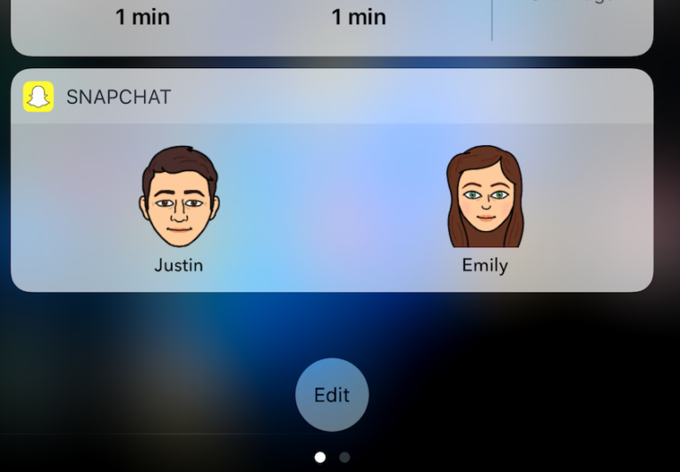 Update Terbaru Snapchat Bawa Fitur Widget Bitmoji