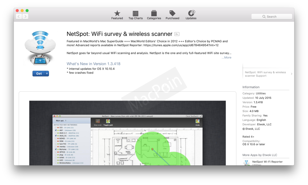 Download NetSpot Gratis Untuk Mac Berbatas Waktu