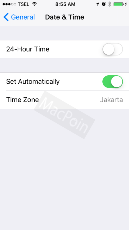 Mengatasi Error Waktu Dan Jam Tidak Sesuai di iPhone