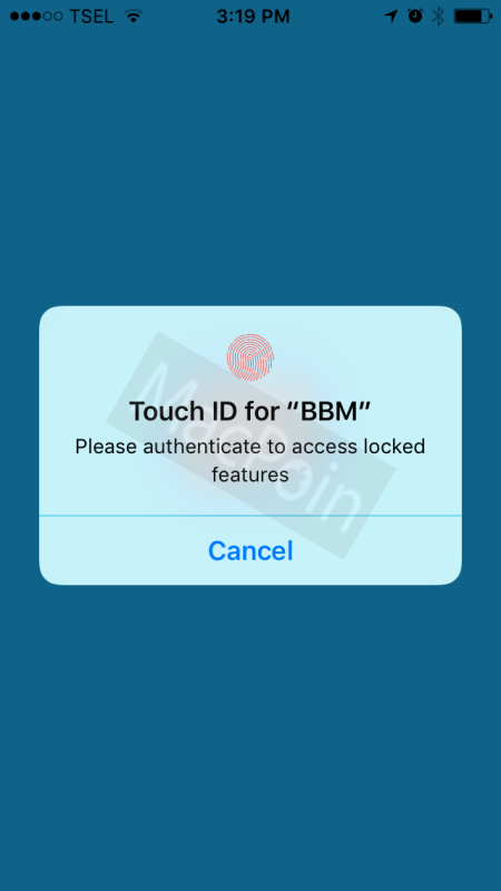 Cara Mengunci Aplikasi BBM di iPhone dengan Passcode