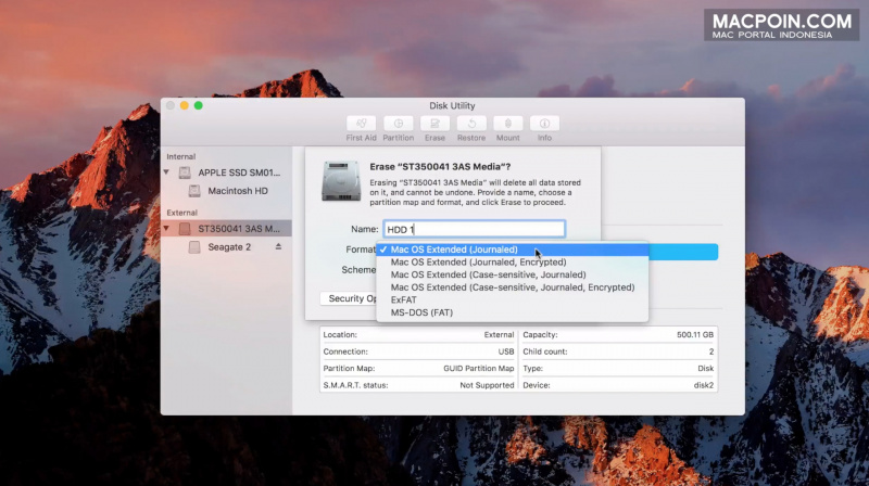 Cara Format Flashdisk / Hardisk di Mac