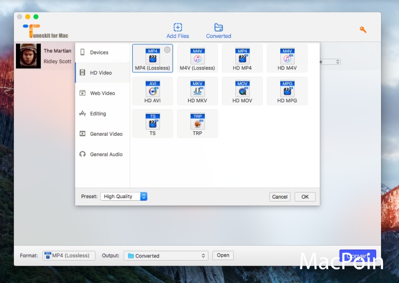 Convert M4V dengan Tuneskit DRM Media Converter for Mac (Review)
