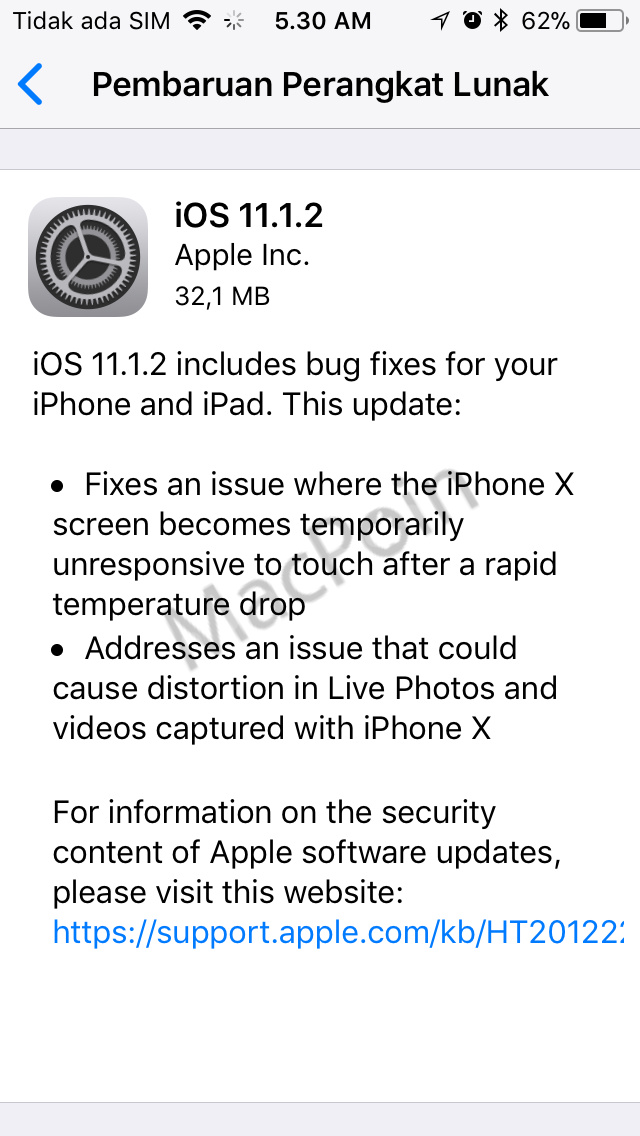 iOS 11.1.2 Dirilis, Perbaiki Layar iPhone X yang Tidak Responsif