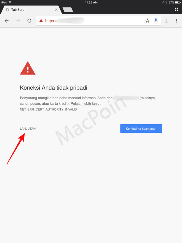 Cara Mengatasi Your Connection is Not Private di iOS