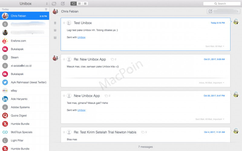 Review Unibox: Ubah Tampilan Email Seperti Chatting