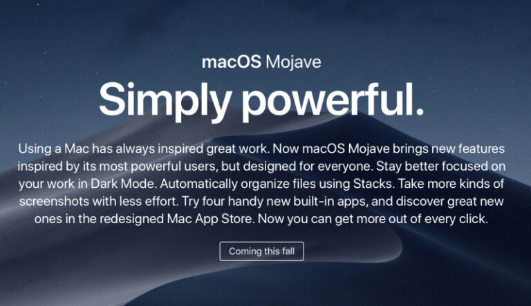 Tak Lagi di App Store, Update Software macOS Mojave kini di System Preference