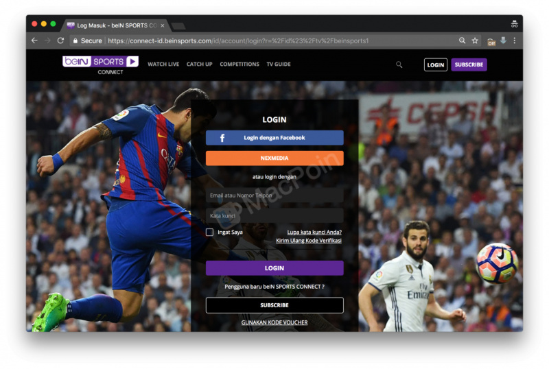 Cara Live Streaming BeIN Sport di Web Browser PC dan Mac | MacPoin