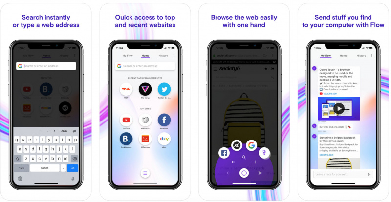 Opera Touch Browser Dirilis ke iPhone dan iPad