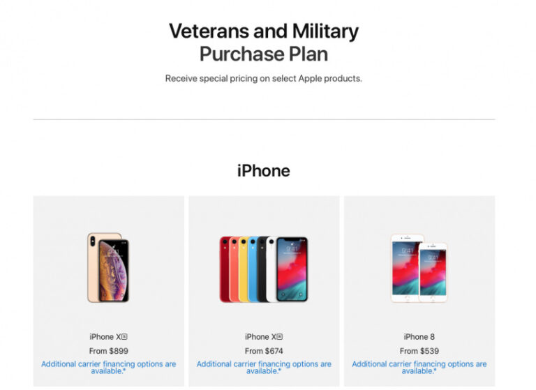 Apple Online Store Rilis Veterans and Military Purchase Program