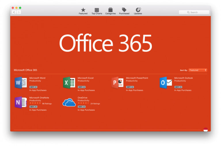 Microsoft Office 365 Resmi Dirilis ke Mac App Store