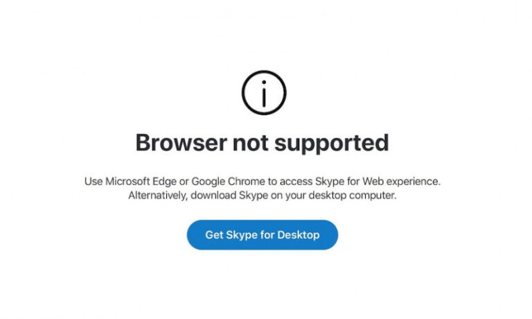 Microsoft Hentikan Dukungan Skype for Web di Safari