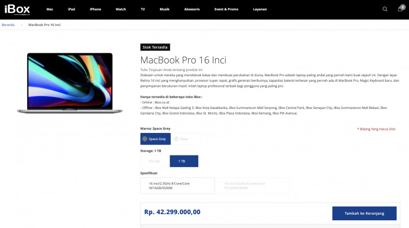 Akhirnya MacBook Pro 16 Inch Resmi Dirilis di Indonesia