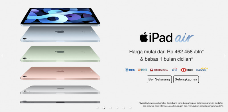 iPad Air 4 dan iPad 8 Resmi Dirilis di Indonesia