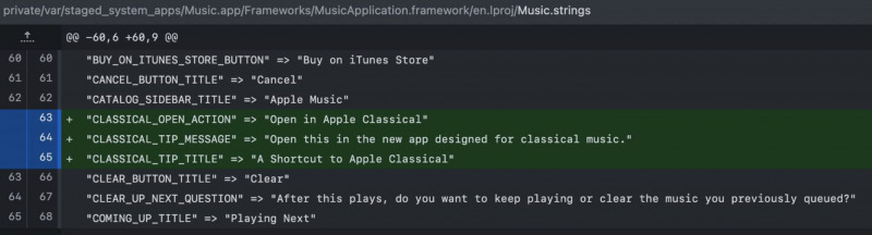 Referensi ke Apple Classical Kembali Muncul di iOS 15.5 Beta 1